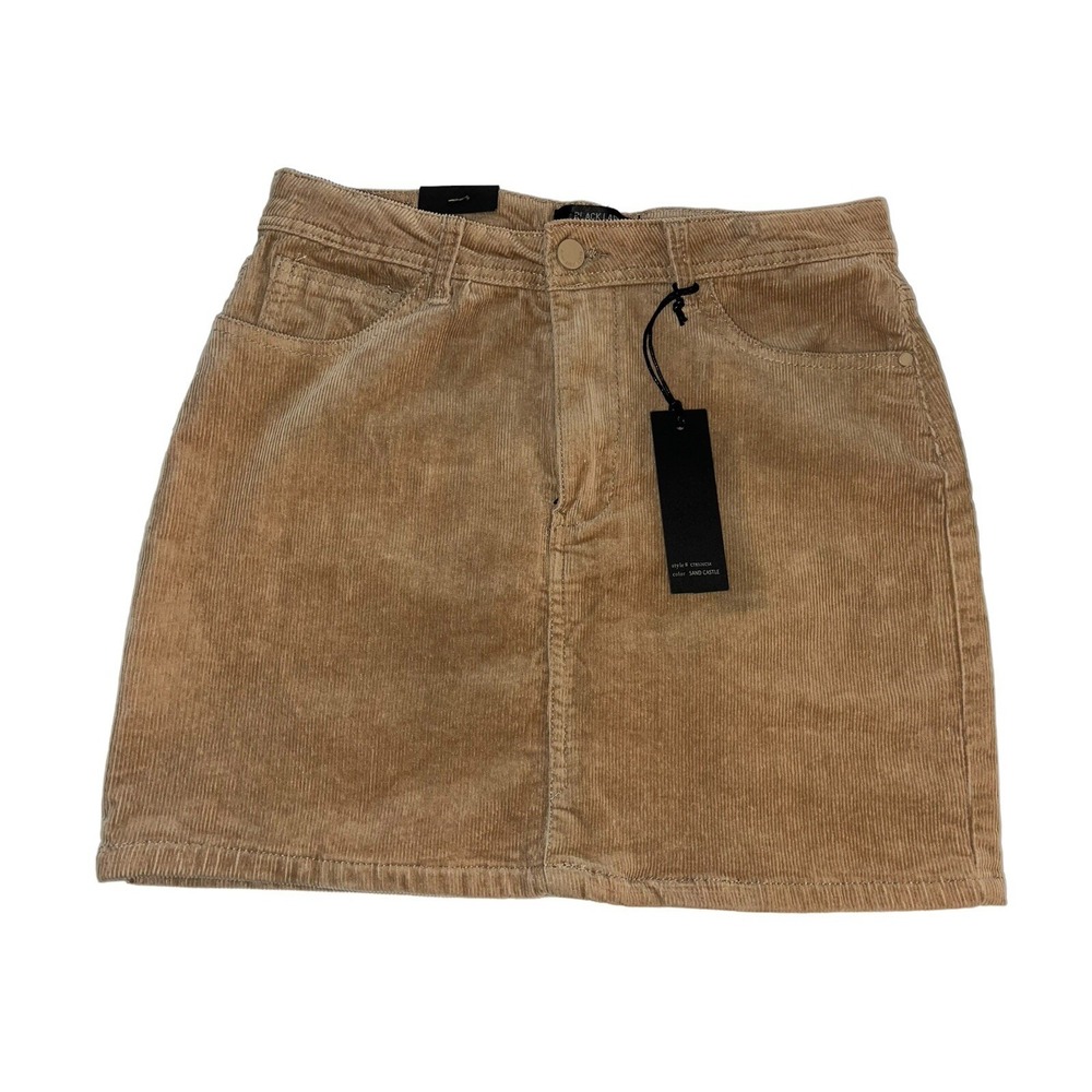Women's Brown Corduroy Mini Skirt NWT Black Label Size Large